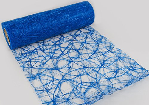 Tischläufer mittelblau Sizoweb meeresblau Tischdeko Taufe Maritim Hochzeit azurblau