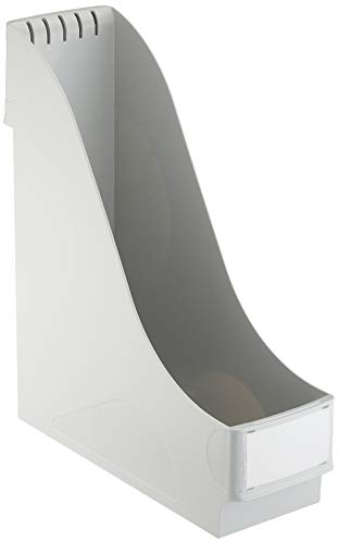 Leitz Stehsammler Extrabreit, Ideal zur Ablage und Aufbewahrung von Dokumenten, Katalogen und Mappen im A4- und US-Format, Grau, 24250085