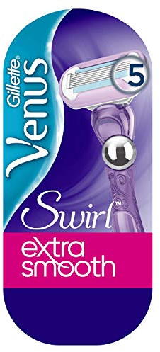 Gillette Venus Extra Smooth Swirl Rasierer Damen mit Feuchtigkeitsstreifen für Hautschutz, Damenrasierer + 1 Rasierklinge