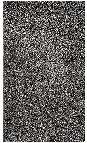 Safavieh Alfombra Shag Sala de Estar, Comedor, Dormitorio - California Shag Collection, Pelo Largo, Gris Oscuro, 69 X 152 cm