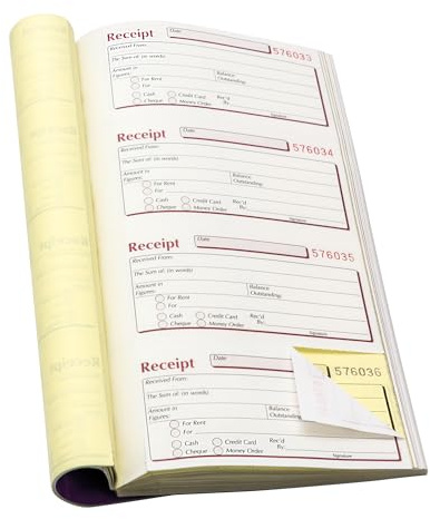 Pukka Pad, NCR Duplicate Receipt Book 140 x 276mm Pack of 5