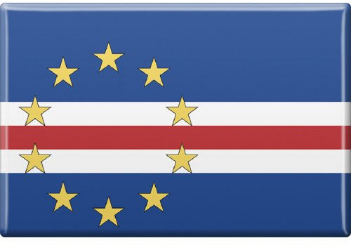 Kühlschrankmagnet - Länderflagge KapVerde - Gr.ca. 8x5,5 cm - 38057 - Magnet