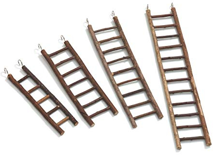 Karlie Leitern, Vogelspielzeug, 7 Stufen, Holz, Natur, 31x9 cm