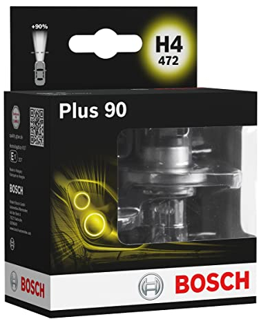 Bosch H4 Plus 90 lampes de phare - 12 V 60/55 W P43t - 2 ampoules