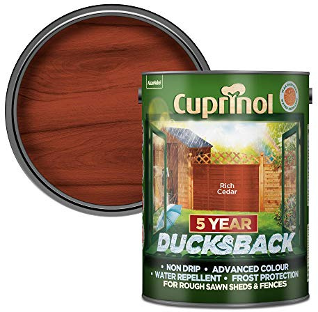 Cuprinol Ducksback Shed & Fence Paint - Rich Cedar - 5L