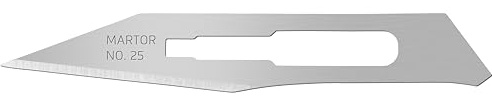 MARTOR 10 x Scalpel Blade, Replacement Blades Graphic Knife, Craft Knife, 9 mm, Sharp, Single use, no. 25