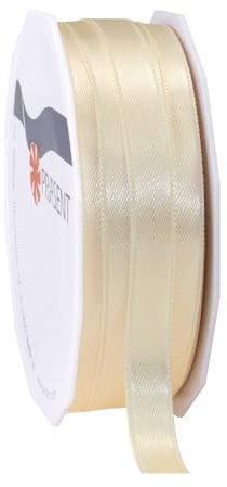 Präsent Presentband, polyester, kräm, 25 m x 10 mm