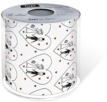 1 Stück LOLLIPOP® 'Wedding'-Toilettenpapier-Rolle, 3-lagig, 200 Blatt