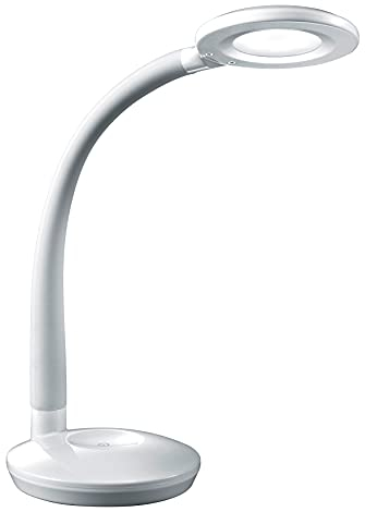 Reality Leuchten LED Tischleuchte Tischlampe inklusive SMD-LED 3 W, maximal 400 lm 3000 K mit Touch An/Aus Schalter und stufenlosem Touch Dimmer, Höhe 45 cm, Durchmesser 13,5 cm, weiß R52721101