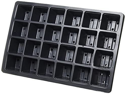 Bosmere N256 Garden Care Seed Tray Inserts, 24 Cells, Pack of 5, Black