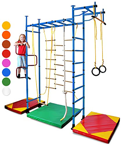 NiroSport Barras de Pared, Rocódromo FitTop M3 - Azul, 200-250 cm; 220-270 cm; 240-290 cm, 200-250 cm; 220-270 cm; 240-290 cm
