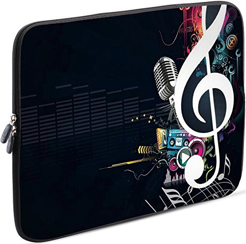 SIDORENKO Tablet PC Tasche für 10-10.1 Zoll - Universal Tablet Schutzhülle - Hülle Sleeve Case Etui aus Neopren, Schwarz
