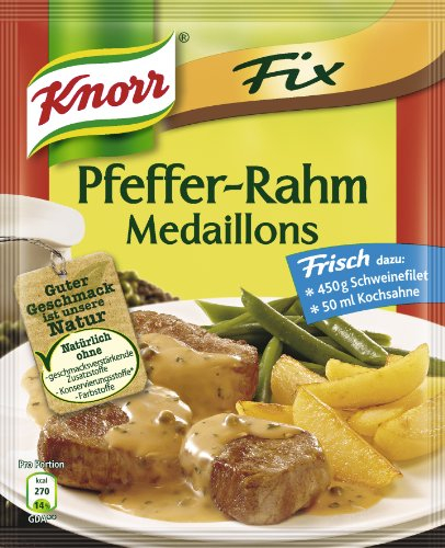 Knorr Fix Pfeffer-Rahm Medaillons 3 Portionen (1 x 35 g)