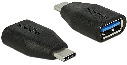 Delock Adapter USB Type-C Stecker > USB 3.0 A Buchse Schwarz