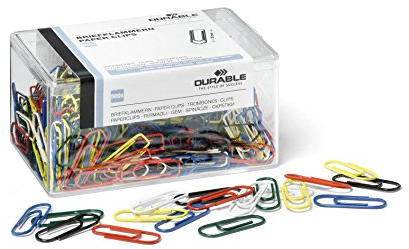 Durable Briefklammern, 26 mm, 500 Stück, farbig lackiert, 124100