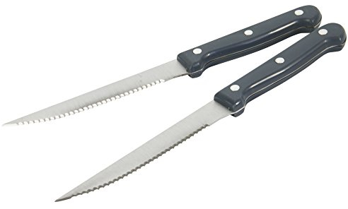 Gimel 510196 lot de 6 Couteaux Couteau Steak, Acier Inoxydable, Marron,, 7 x 16.5 x 26.5 cm