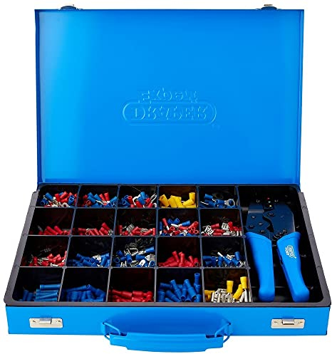 Draper 56383 Expert Ratchet Crimping Tool and Terminal Kit , Blue