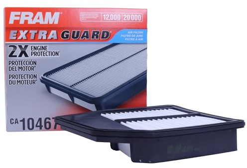 FRAM Extra Guard CA10467 Replacement Engine Air Filter for Select Honda Accord and Crosstour (2.4L), Provides Up to 12 Months or 12,000 Miles Filter Protection