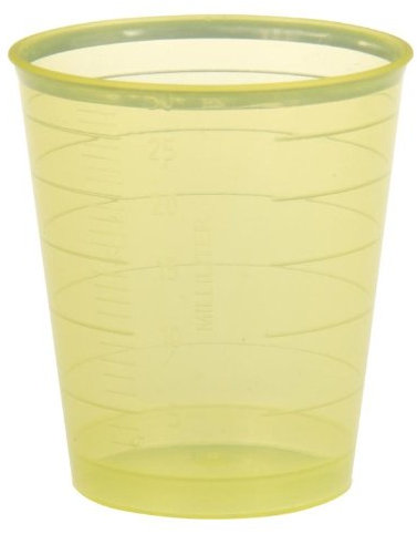 Set di bicchieri per medicinali, 30 ml, 480 pezzi, colore giallo + 480 pezzi, coperchio bianco per bicchieri, bicchierini da liquore