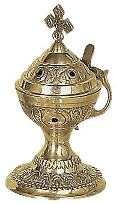 Bruciatore di incenso greco bizantino cristiano ortodosso liturgico (4886b)