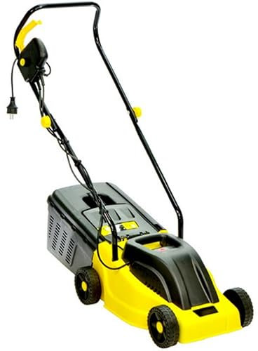 Rasaerba Tagliaerba Elettrico, Motore 1000W, Larghezza Taglio 32cm, Altezza di Taglio Regolabile in 3 Posizioni, Sacco di Raccolta da 25lt (Cod. 6148)