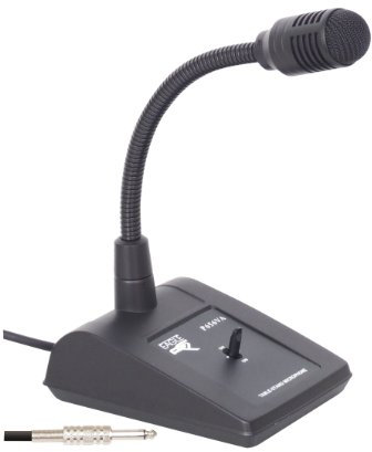 Eagle Professional Base Station PA Microphone Jack With Flexible Gooseneck 100V