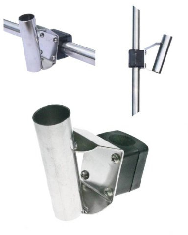 ARBO-INOX Flaggenstockhalter für Boot – Relingmontage 25 mm – Aus Edelstahl – Rostfrei und UV-beständig