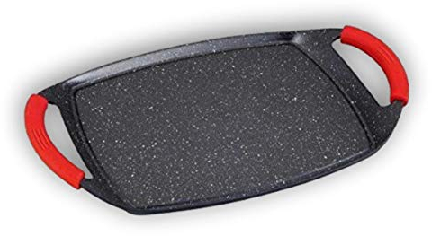 Mws RL-TG47M Plancha en pierre de lave 47 cm pour plaque à induction Anti-adhérente Ne raye pas MWS.