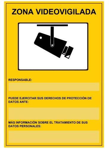 Cartel de cámaras de seguridad CCTV LOPD