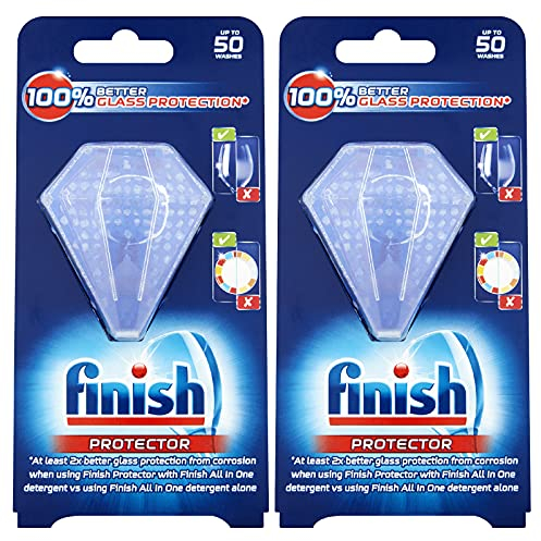 Finish (Pack of 2) Geschirrspülmittel, Flüssigkeit, Unparfümiert, Farb und Glanzschutz, 2 Stück