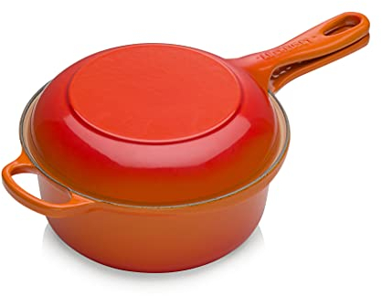 Le Creuset Signature 2-In-1 Marmitout, Gusseisen, Ø 22 cm, 2,3 L, Ofenrot, 25044220902460