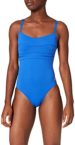 Haute pression A1001 - Maillot de bain une pièce - Uni - Femme - Bleu (Bleu Roy), 42 (Taille faricant: 42)