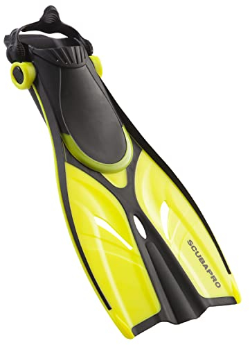 SCUBAPRO Dolphin Kids Kinderflosse verstellbar mit Fersenband, Größe:S/M, Farbe:gelb