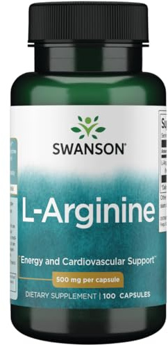 Swanson Amino Acid L-Arginine 500 Milligrams 100 Capsules