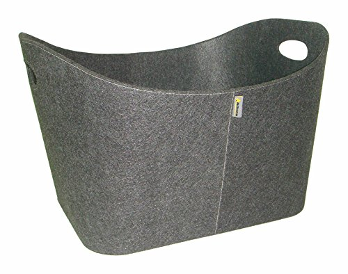 Kaminholzkorb Filz grau 54,8x42x35 cm