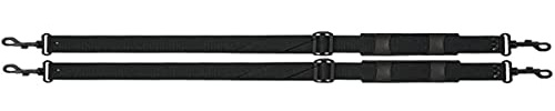 GEWA Rucksackriemen schwarz für Violin,Violakoffer 2 Stück mit Schulterauflage GFK Karabiner