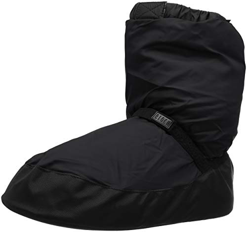Bloch Women's Warm-up Bootie, Dance Shoe, Polyester/Nylon Upper Material with Velcro Strap, Exceptional Warmth, PVC Outsole, High Durability, Superior Fit, Flexibility, Clogging, Step Dancing (Black,small)