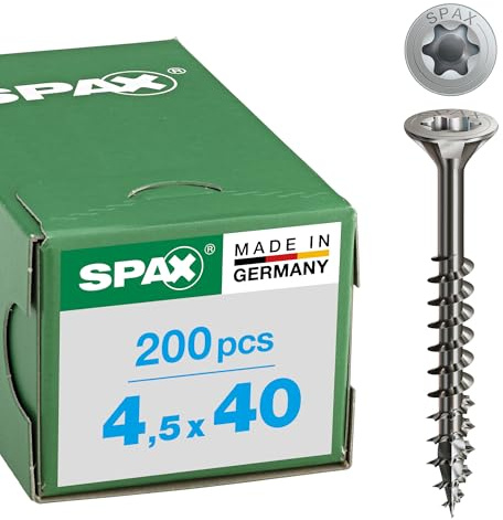 Spax T-Star Plus – All-Purpose Screw, Countersunk Head, T, 4Cut, Partial Thread, Stainless Steel A2, 1.4567 – 0197000350303, 0197000450403