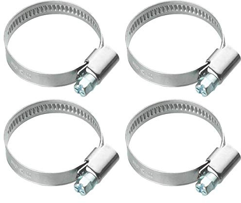 Cornat Schlauchschelle - Ø 25 - 40 mm Spannweite - 9 mm Bandbreite - 4 Stück im Set - Aus rostfreiem Edelstahl / Schlauchklemme / Schlauchbefestigung / T3083040 Grau