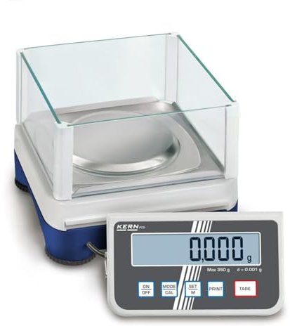 Hochauflösende Präzisionswaage mit abnehmbarem Auswertegerät für maximale Flexibilit [Kern PCD 250-3] Präzision bis 0,001 g, Wägebereich max. 250 g