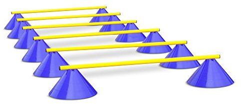 HAEST 6 Haies de Coordination - Bleu et Jaune - cônes et Barres