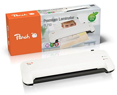 Peach PL750 Laminiergerät DIN-A4 , spart bis zu 75% Energie , schnell startklar , geeignet für handelsübliche Folien , 1½ Seiten pro Min. , inkl. 10 Laminierfolien