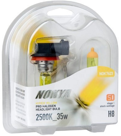NOKYA NOK7623 Pro Halogen Hyper Yellow H8 35 Watt 2500K Light Bulb