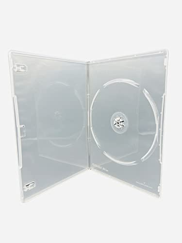 Dragon Trading Lot de 100 boîtiers fins transparents pour DVD CD Blu-ray Tranche 7 mm et pochette extérieure pour l'illustration Stockez tous les formats de disque en toute sécurité