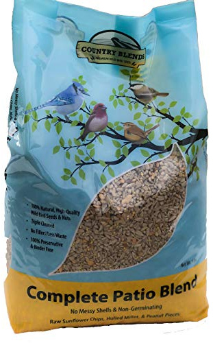 Country Blends Complete Patio Blend, 5 lbs Bag - Wild Bird Food Seed and Nut Mix