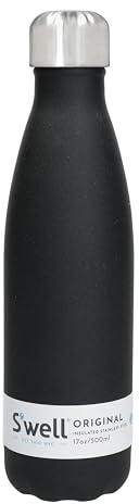 S'well Stainless Steel Water Bottle - Triple-Layered Vacuum-Insulated Containers Keeps Drinks Cold and Hot, 500ml, Onyx