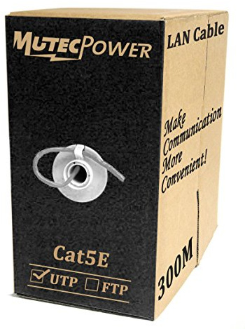 MutecPower CAT5E Indoor Ethernet RJ45 300M CCA Internet Router Web Networking Patch Lead LAN Cable 1000ft
