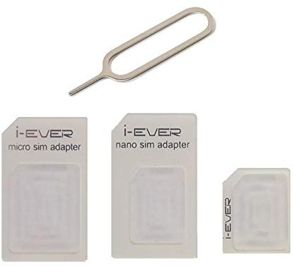 Adaptateur de Carte sim 3 en 1 pour Micro et Nano sim 3 Lots