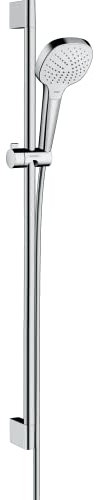 hansgrohe Croma Select E wassersparendes Duschset 0,90m, 3 Strahlarten, Weiß/Chrom