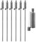 Harbour Housewares Metal Garden Torches - Cylinder - Pack of 6-146cm Silver Garden Torches Lighting Modern Outdoor Lighting Paraffin Oil Lamp Candle Flame Lantern for Parties, Outdoor Events, BBQs